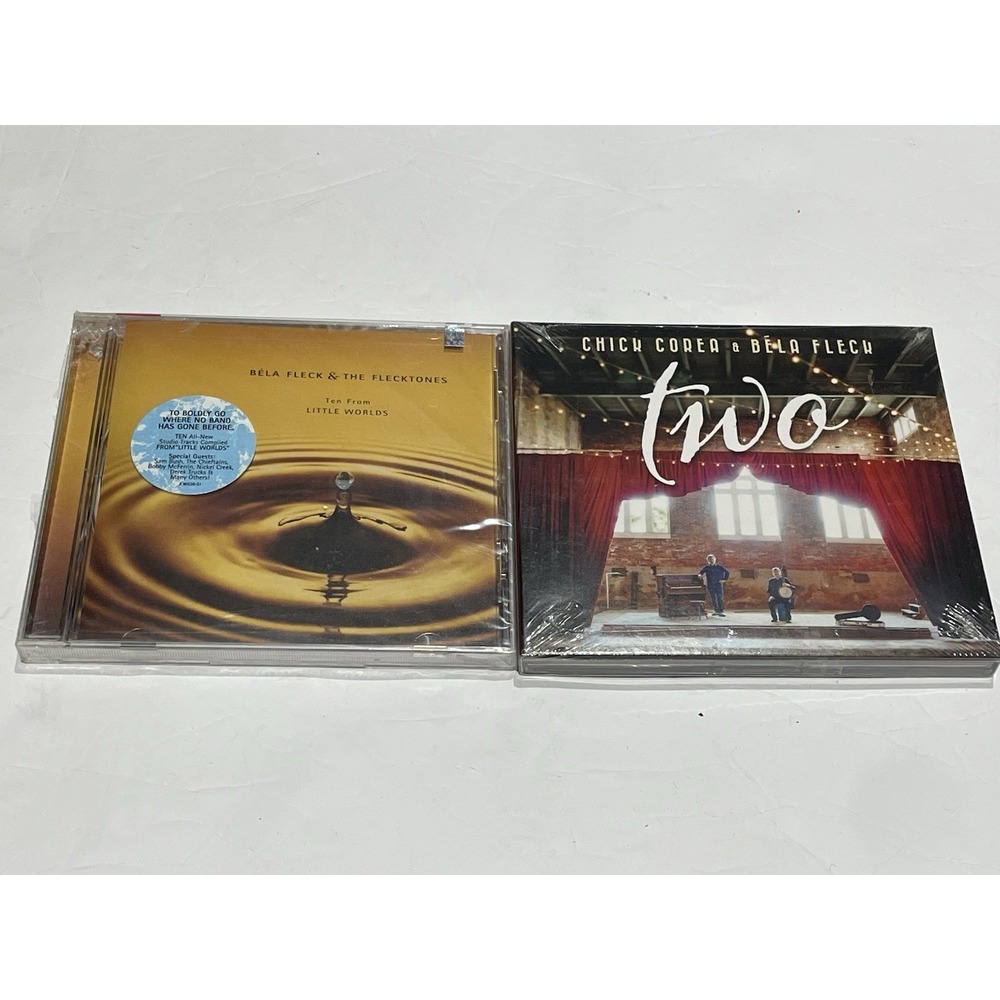 Bela Fleck CD Lot 2 Sealed Flecktones Ten From Little Worlds Chick Corea Two